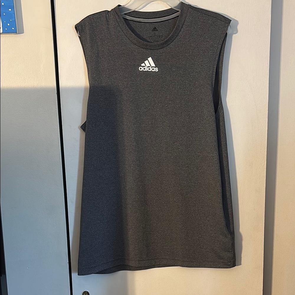 Adidas Gray Boxy Muscle Tee